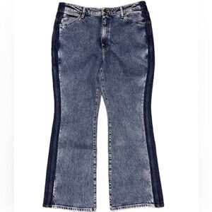 Wrangler Westward 626 Two tone ColorBlock Hi Rise Bootcut Jeans Anthro Pants